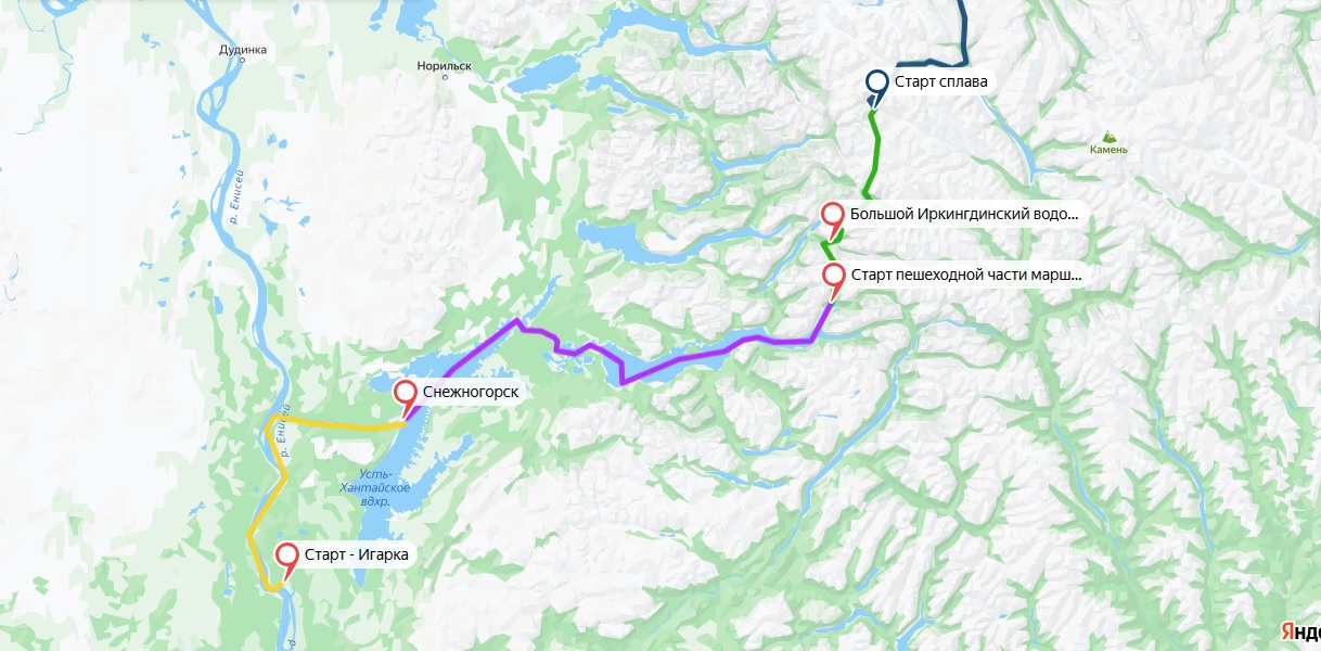 карта маршрута