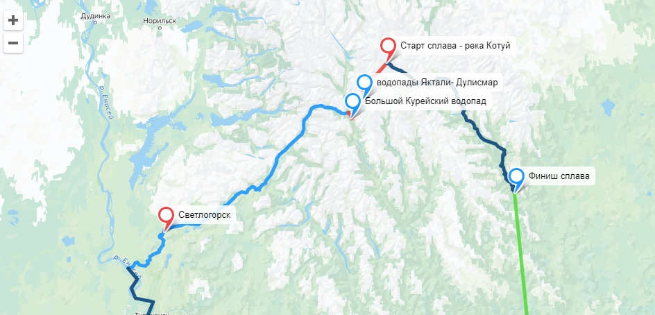 карта маршрута